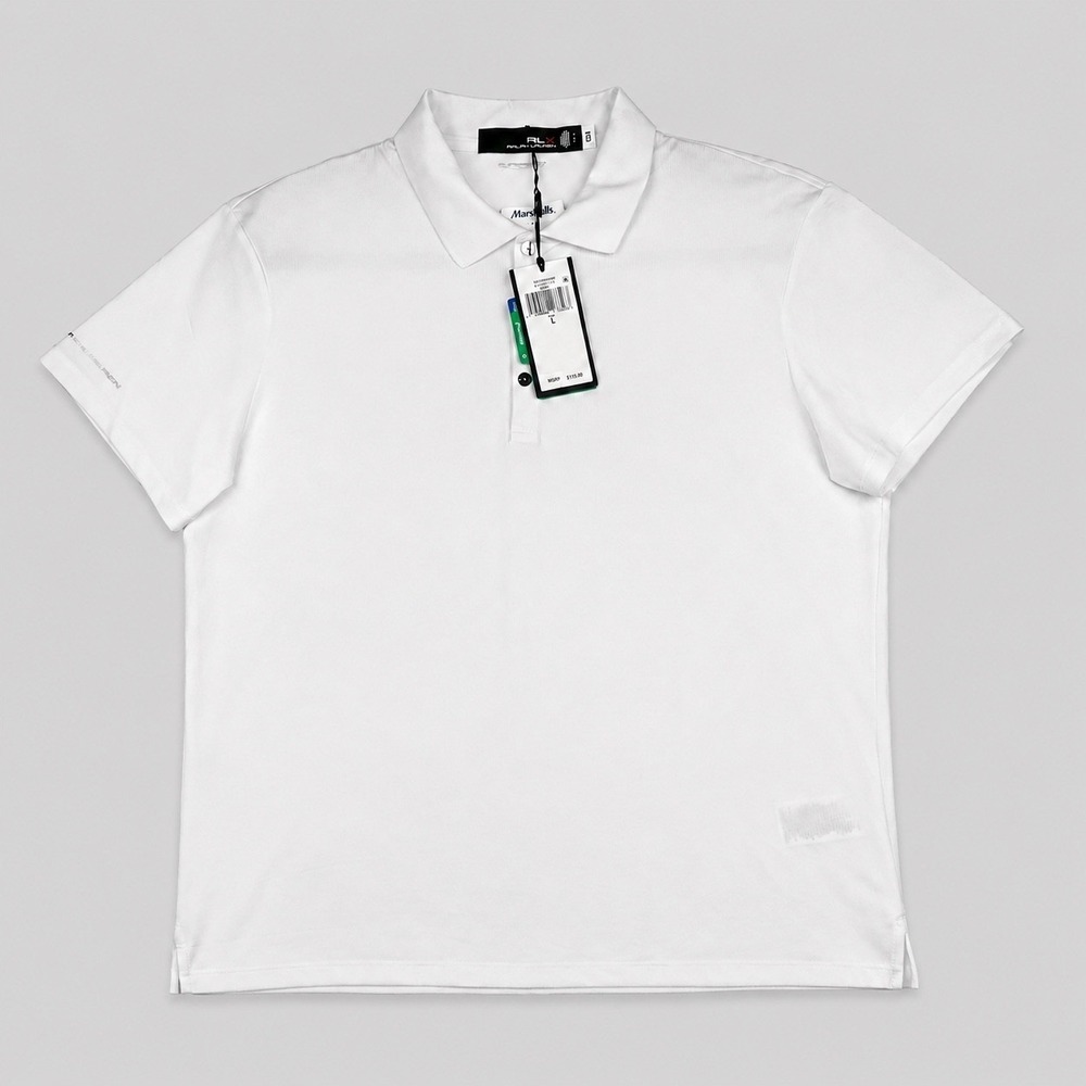 RLX Ralph Lauren Mens Golf Polo Shirt White Short Sleeve Performance 28578804100